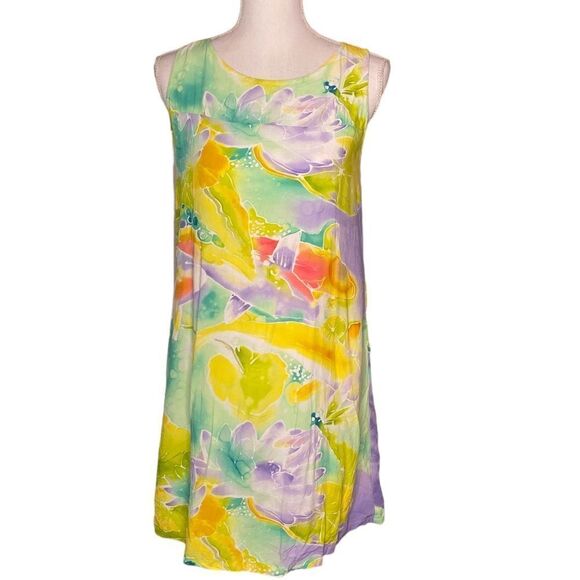 Jams World Wms Sz XS Beight Multi Color Koi Pond Janice Hawaii Dress - Picture 1 of 6